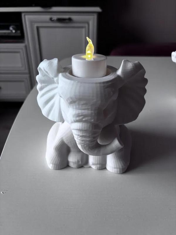 Elephant led tealight holder   