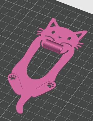Pencil Holding Cat Bookmark   