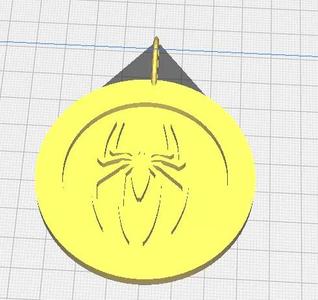 spider man logo keychain   