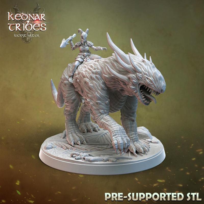 Tribal warrior chieftain mounted