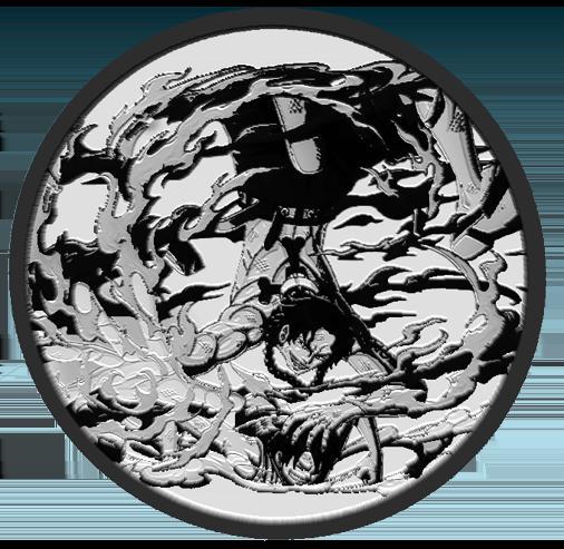 Portgas D. Ace one piece coaster v9