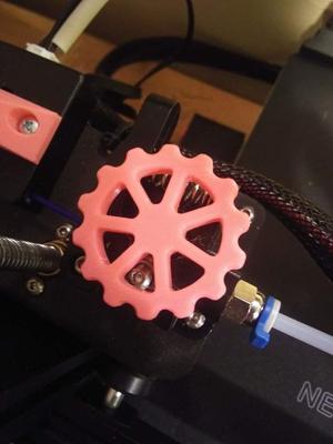 Ender 3 / Ender 2 / Creality CR-10 Extruder Knob with filled extruder hole