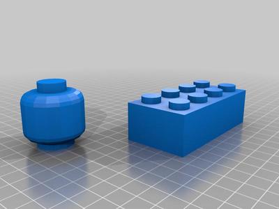Lego brick and head