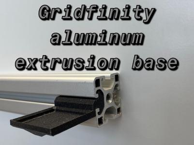Gridfinity base for 40x40 extrusion horizontal