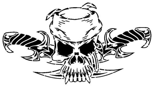 Skull stencil 13