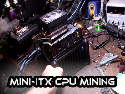 Mini-ITX CPU mining computer rig case Raptoreum Monero Version 1