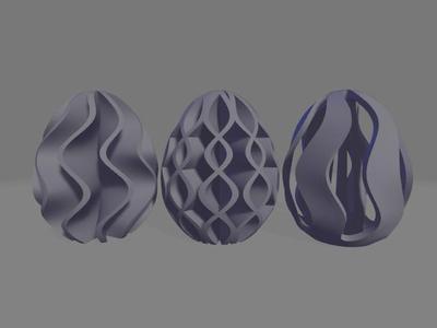 Wavy Easter Egg Collection Decoration