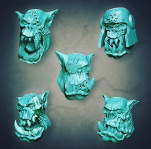 MrModulork's Scar Orc Heads - Set B