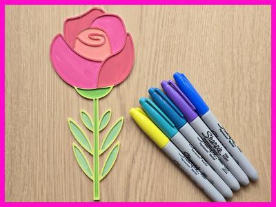 Flower Rose Mom Gift DIY Coloring Fun