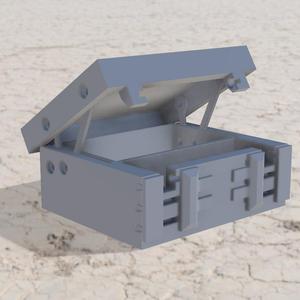 DND treasure box slide latch lever hinge.
