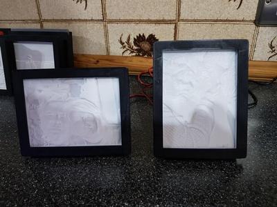 Lithophane Light Box / Frame for 120mm - 90mm Lithophanes