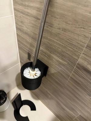 Hanging toilet brush holder   