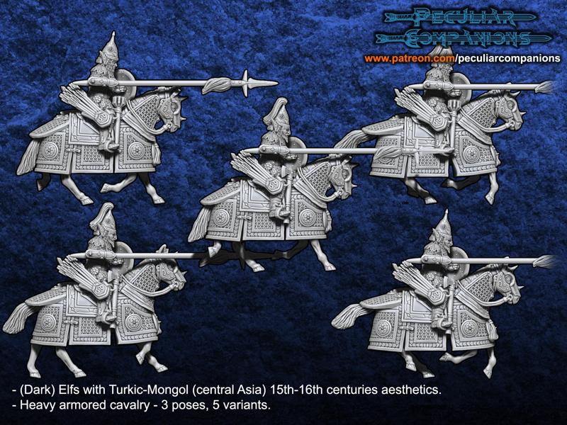Turko-Mongol Dark Elfs - Heavy Lancers