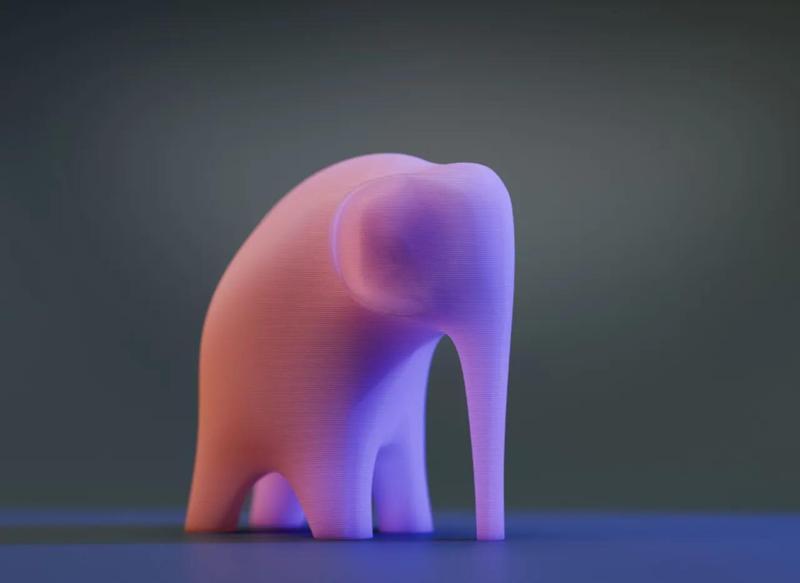 MODEL 3D PRINTING SCULPTURE elephant   