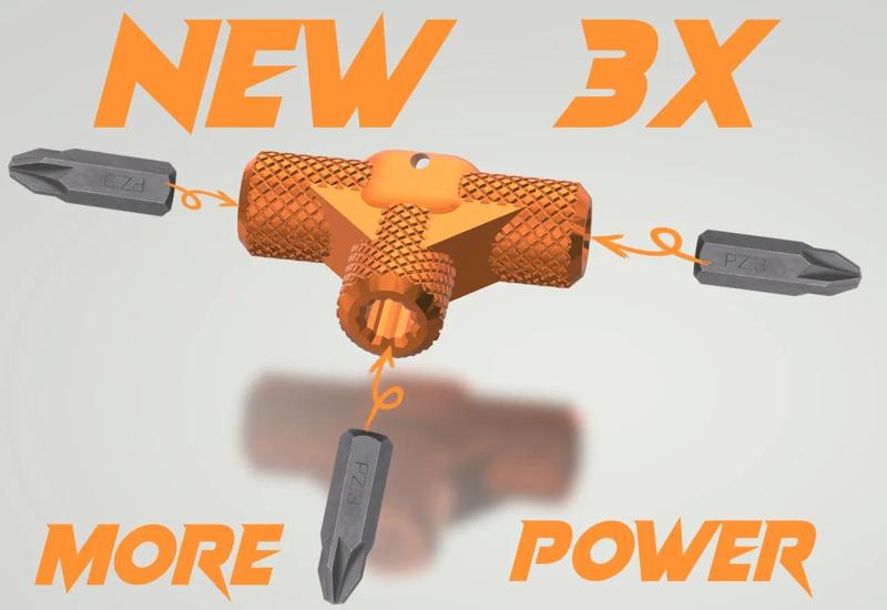 Mini BIT-TOOL with 3 bit holder   