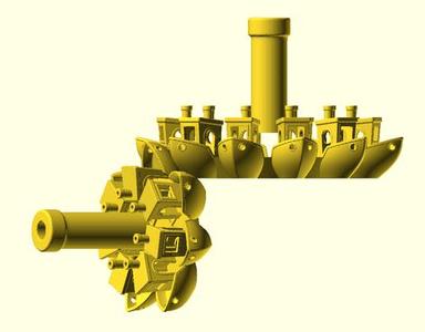 3D Benchy bevel gear and pinion   