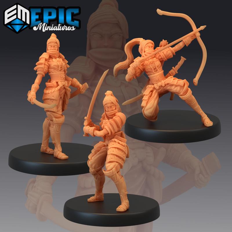 Samurai Female Set / Japanese Dynasty Warrior / Katana Sword Woman Collection