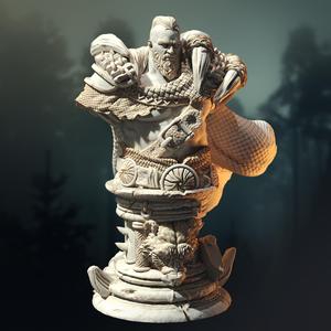 Viking Barbarian Berserker BUST - Orik Bjornstain