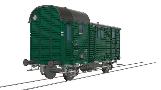 DB Pwg14 Güterzugbegleitwagen in Spoor 1/Spur 1/Gauge 1/ 1:32   