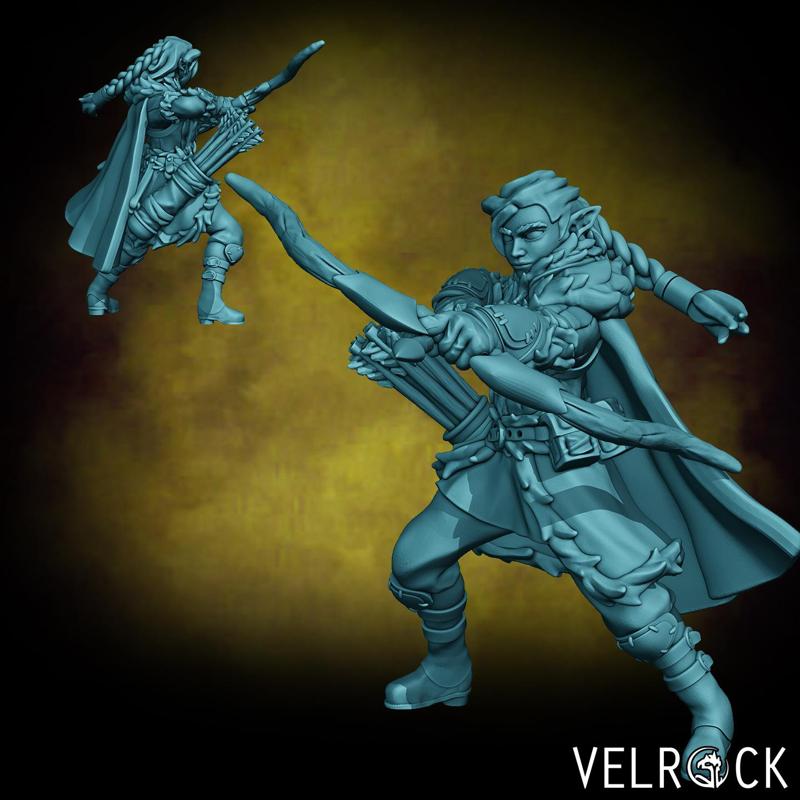 Female Tundra Elf Ranger (PRESUPPORTED)