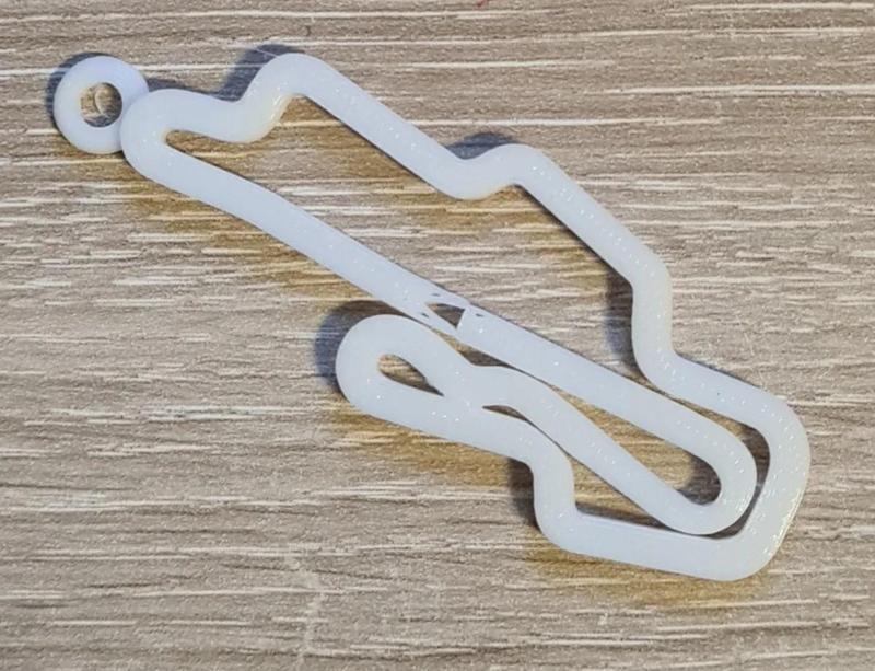 key ring in the shape of Italy - Autodromo Internazionale del Mugello Circuit   