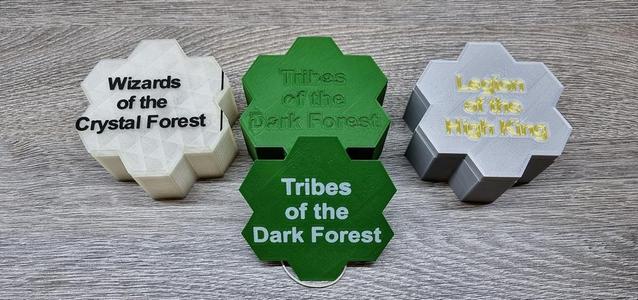Pocket Tactics Box Lid -Dual colour lettering with a simple printer