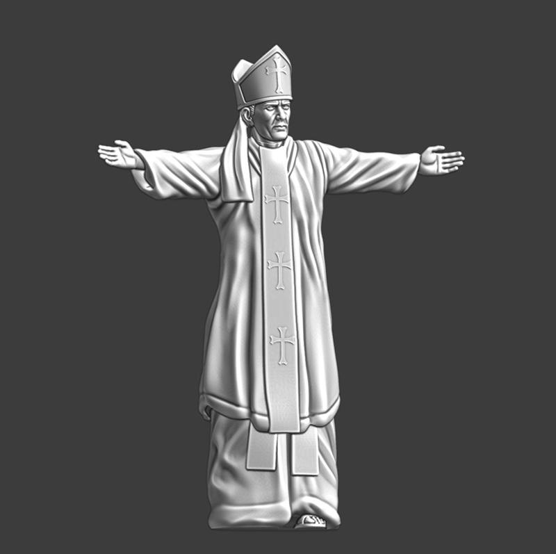 Medieval Bishop - Giving his blessing to the crusaders