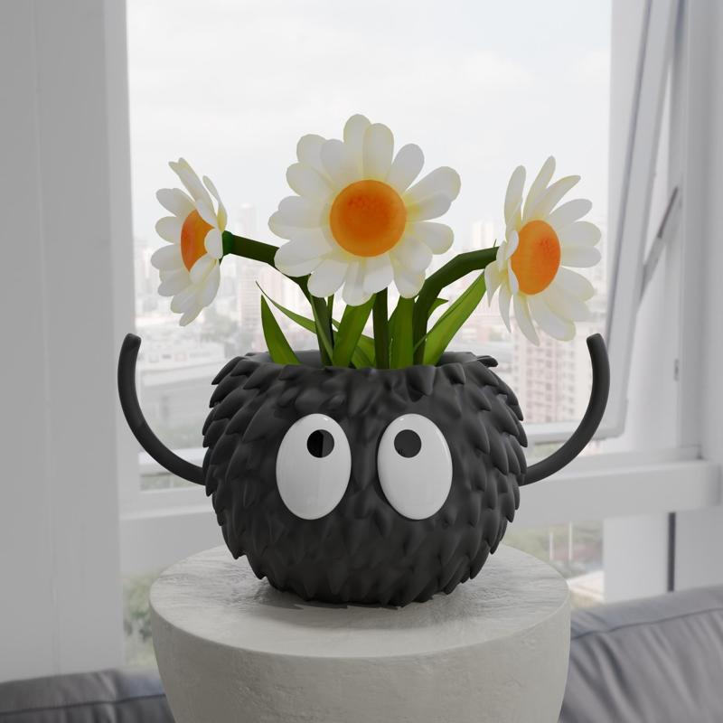 Soot Sprite Vase Pot Pen Holder 3D Studio Ghibli Fan Art