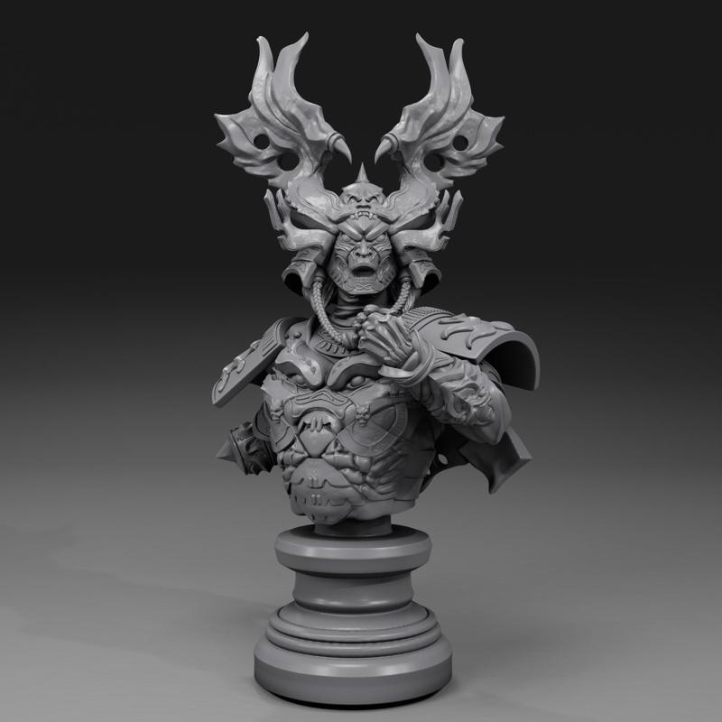 Galvanax, Evil Boss Bust (pre-supported)