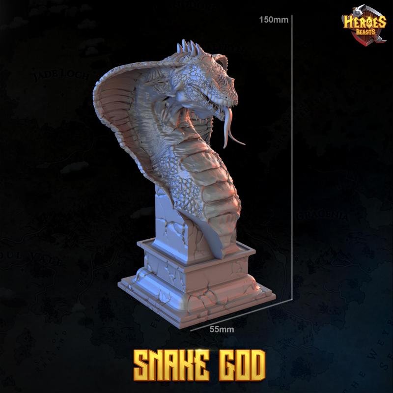 Snake god bust