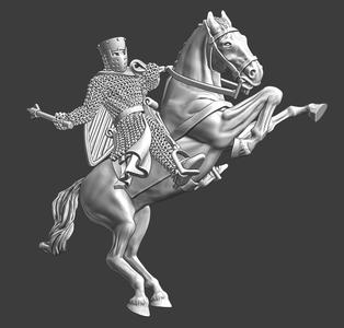 Mounted Danish Crusader with mace