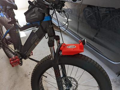 Front Prototype Mudguard and light bar for fat tyre E-MTB