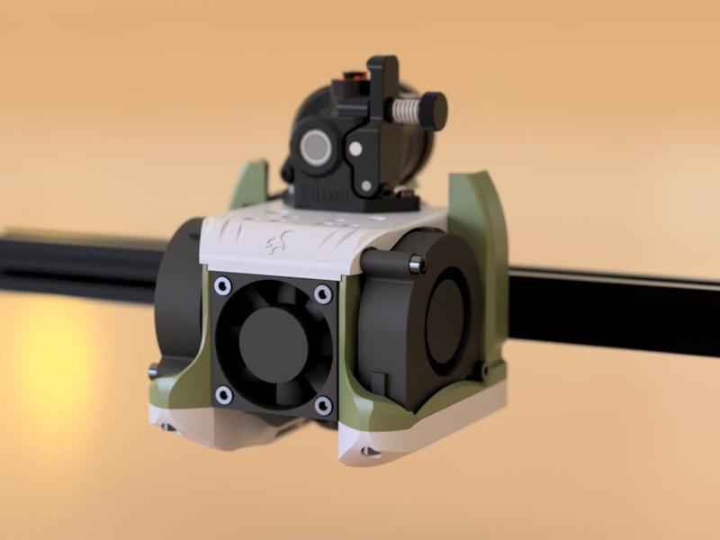 ApolloLander - Dual 5015 shroud - Stock hotend - Bowden, Orbiter/Sherpa Extruder