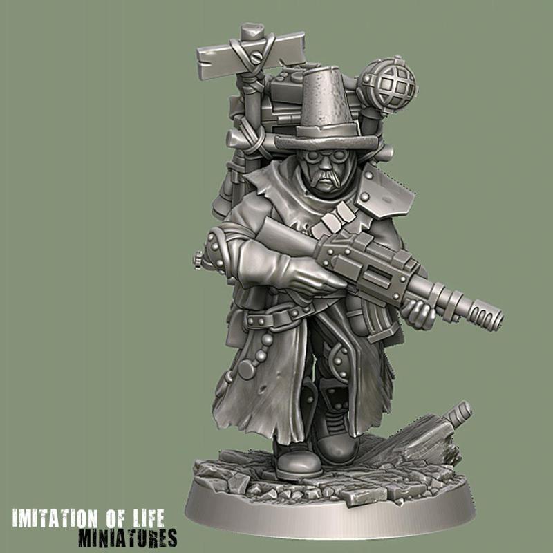 Tavish the Mercenary - Modular Post Apocalyptic 30mm miniature