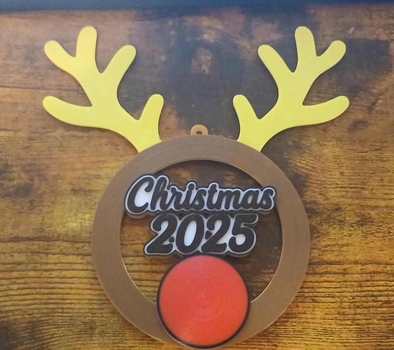 Reindeer Antler Ornament – Christmas 2025 (3D Print File)
