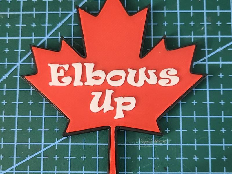 Elbows Up Fridge Magnet