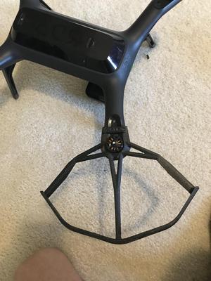 the 3dr solo propoller blade ptotector SOLO on front