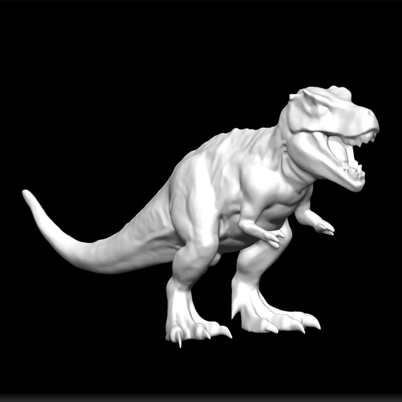T-Rex Game Ready Model - Dinosaur STL - Low Poly Print - Animation Friendly Design - Prehistoric Asset Files