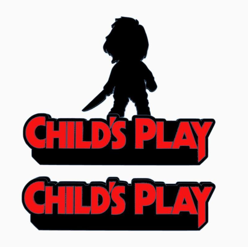 CHILD'S PLAY (CHUCKY SILHOUETTE) Logo Display by MANIACMANCAVE3D