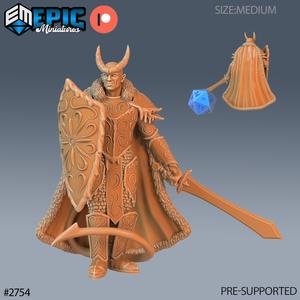 Frost Tiefling Paladin / Human Devil Hybrid / Evil Ice Humanoid / Ruthless Snow Trickster / Hell Army