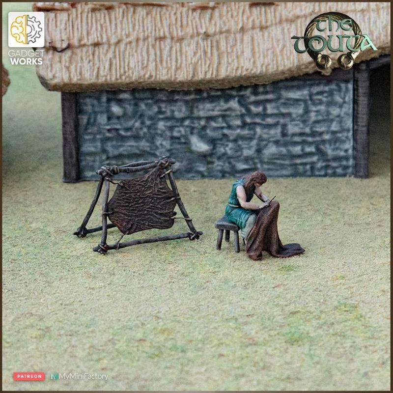 Gaul Leatherworker with Tanning frame - The Touta