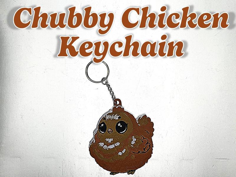 Chubby Chicken Keychain