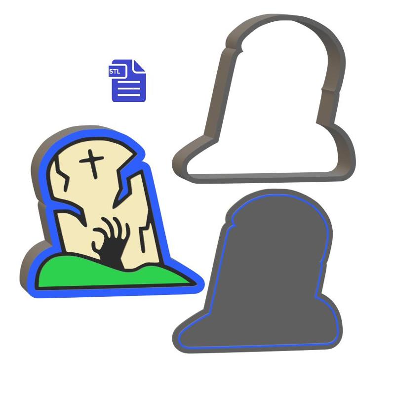 3pc Gravestone Bath Bomb Mold