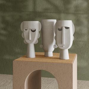Cubist Face Vases (Set of 3) – Modern Home Decor, 3D Printable