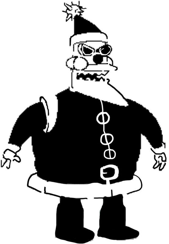 Futurama Robot Santa stencil