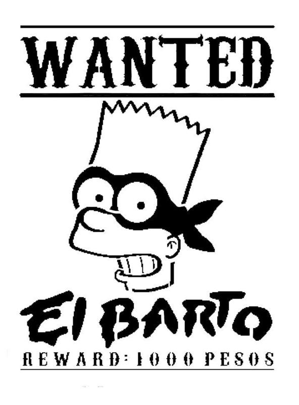 El Barto stencil