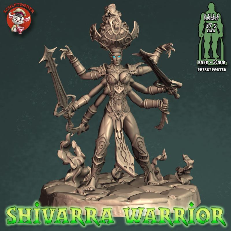 Shivarra Warrior - 32mm scale pre-supported squad