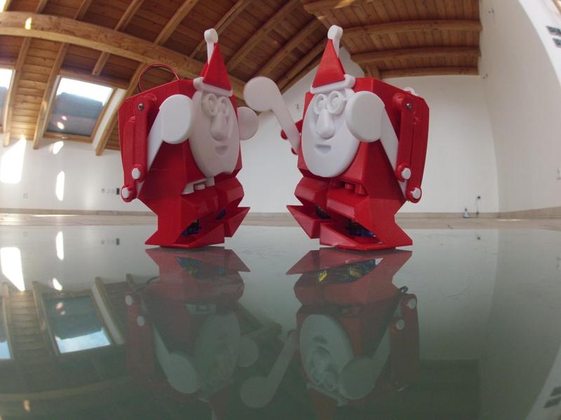 Boxing Santa biped robot