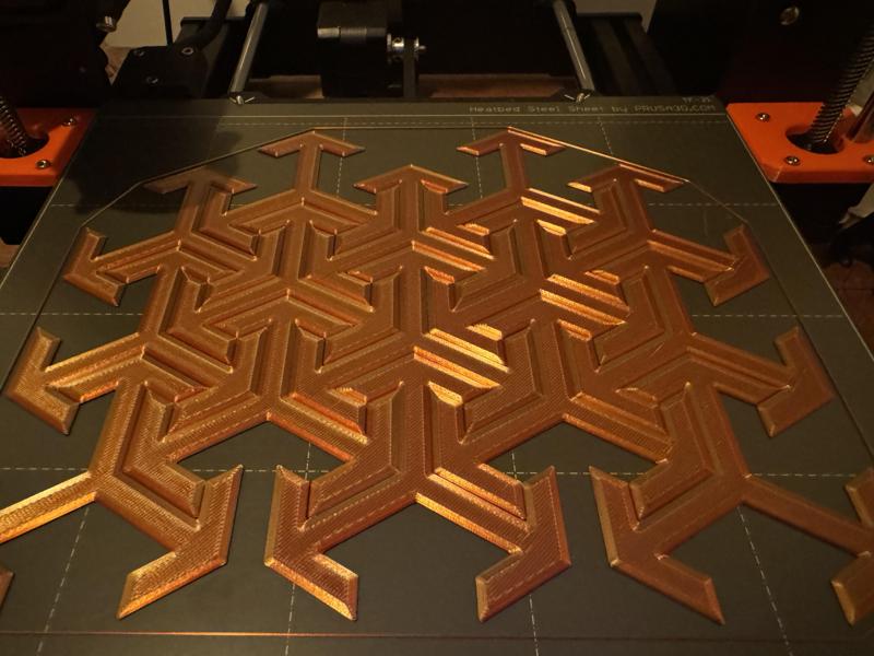 isometric cube mosaic interlocking tiles - block of 18