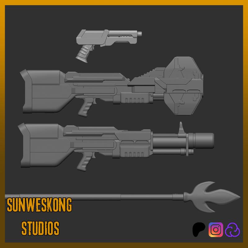 Marvel Vs. Capcom 2 Cable Weapon Set Marvel Legends
